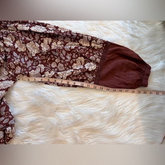 Anthropologie Cleobella Women's Rafia Lace Blouse Balloon Sleeve L - Picture 11 of 13